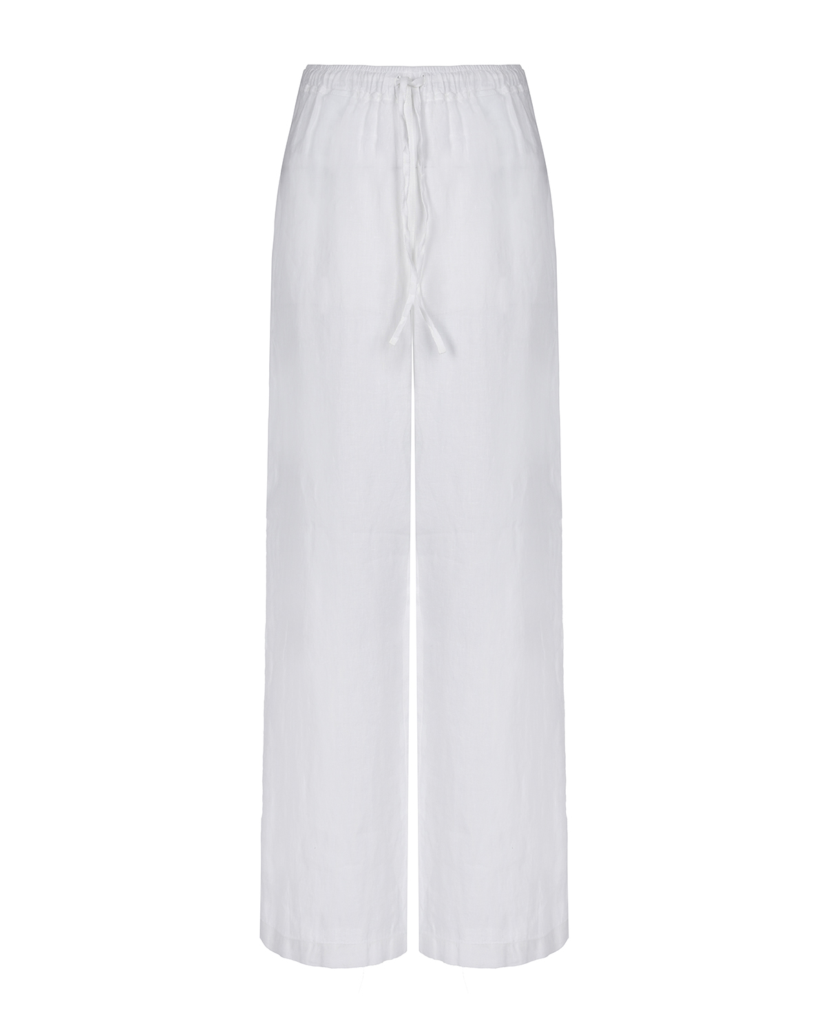 Белые льняные брюки 120% Lino